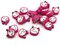 20 Bright Pink Blinking Rabbit Beads - Polymer Clay Bunny Head Beads